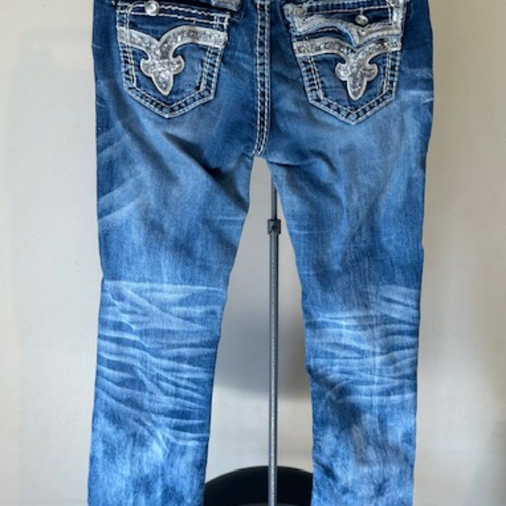 Rock Revival Kai Silver Bling Bootcut Jeans 8656